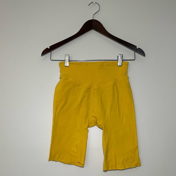 Free People Sunray Yellow Gone Adrift Bike Shorts - Picture 6 of 9